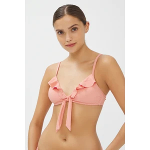 Tatlı Badem Rosy Triangel Fırfırlı Bikini Üstü