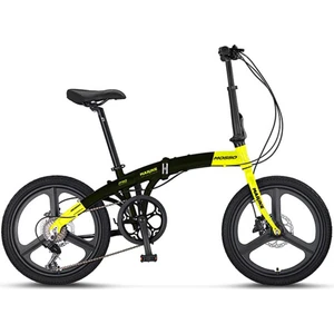 Marine Hyd - 7 Vites 20 Jant Katlanır Şehir Bisikleti - Siyah Lime