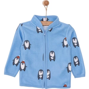Basic Metraj Baskılı Polar Hırka Erkek Bebek