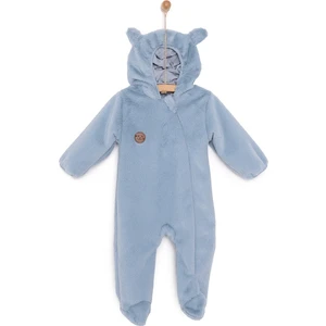 Yenidoğan Peluş Patikli Tulum Erkek Bebek