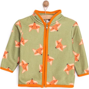 Basic Metraj Baskılı Polar Hırka Erkek Bebek