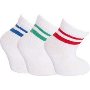 Unisex Çizgili 3lü Soket Çorap Unisex