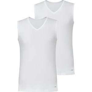 BLACKSPADE 9677 ERKEK TENDER COTTON V YAKA SIFIR KOL 2 Lİ BEYAZ ATLET