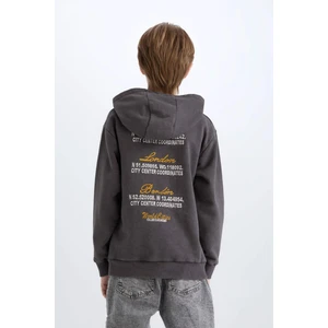 Erkek Çocuk Kapüşonlu Sırt Baskılı Sweatshirt D3060A824WN
