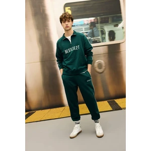Regular Fit Jogger Eşofman Altı Fleto Cepli Baskılı Beli Bağcıklı Lastikli Paça D2025AX24WN