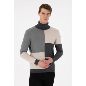 U.S. Polo Assn. Erkek Slim Fit Yarım Balıkçı Yaka Koyu Yeşil Kazak 50297057-VR049