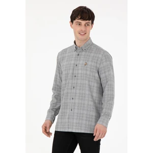 U.S. Polo Assn. Erkek Gri Gömlek Desenli 50297403-VR024