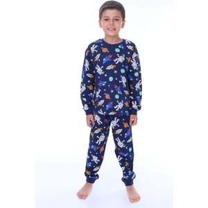 Astronot Temalı Pamuk Unisex Çocuk Pijama Takımı