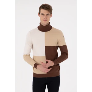 U.S. Polo Assn. Erkek Slim Fit Balıkçı Yaka Kum Kazak 50297057-VR085