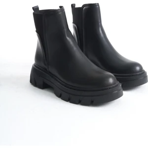 Lına Siyah Lastikli Kadın Bot