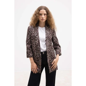 Regular Fit Leopar Desenli Blazer Ceket E1483AX24AU