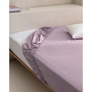 Madame Coco Manon King Size  Pamuk Ranforce Lastikli Çarşaf - Açık Mürdüm