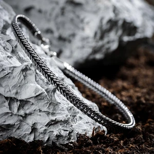 Ebrar Silver Gümüş Erkek Bilekliği Geniş Tilki Kuyruğu Model 925 Ayar Gümüş Bileklik