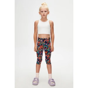 Brave & Happy Kız Çocuk Desenli Diz Altı Tayt Kapri