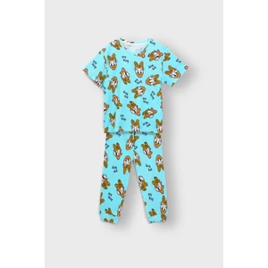 Daisy Duck Desenli Kısa Kollu Çocuk Pijama Takımı (Papatya Ördeği)