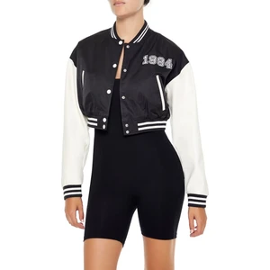 Forever 21 Crop Bomber Ceket