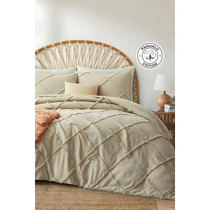 Evlen Home Collection Pamuklu Aimar Yatak Örtüsü Takımı Tek Kişilik Günlük Çift Taraflı Boho 2 Parça Elyaf Dolgulu
