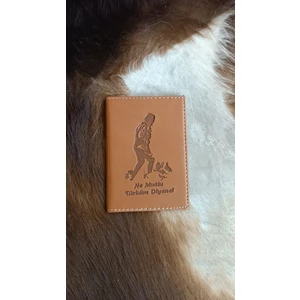 Efe Deri Dikişli Ata Baskılı Oto Ruhsat Kılıfı Deri Araç Ruhsat Koruyucu Ruhsatlık