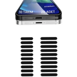 Emre Bilişim 10 Takım 20 Adet Cep Telefonu Hoparlörü Için Toz Önleyici Sticker-Telefon Hoparlör Koruyucu 1.6 Cm-2.2 cm