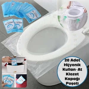 20 Adet Hijyenik Tek Kullanımlık Klozet Kapağı Poşeti
