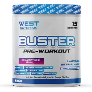 Buster Preworkout L-Arjinin & Beta- Alanin 15 Servis 336 Gram Orman Meyveleri Aroması