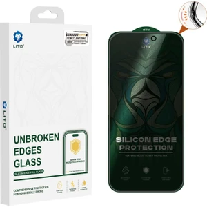 D+ Ultra Silikon Kenar Privacy iPhone 14 Pro Max Ekran Koruyucu