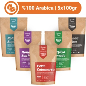 Taxo Coffee 5x100gr Filtre Kahve Deneme Seti