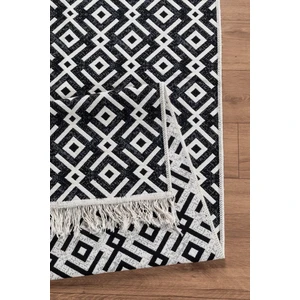 Valery Home Arya Vl Çift Taraflı,katlanabilir,yıkanabilir, Pamuk Salon,oturma Odası,balkon Kilim Kremantrasit2 80 x 400  cm