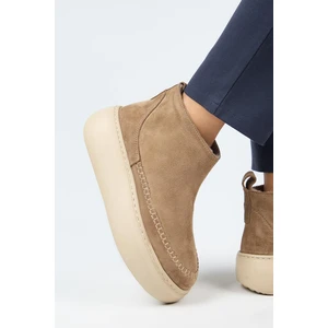 (Carolina) Kadın  Deri Içi Kürklü Mini Vizon Bot