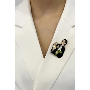 Mineli Kadın Avukat Iğneli Broş (5cm)