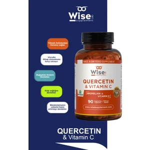 Quercetin & Bromelain Vitamin C Vitamin D 90 Bitkisel Kapsül
