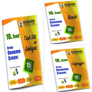 Özdebir Yayınları 10.sınıf 3'lü Branş Deneme Sınavı (sözel)