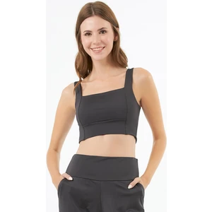 Füme Kare Yaka Crop Top Büstiyer