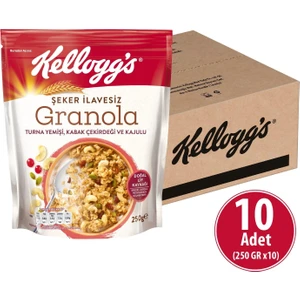 Şeker Ilavesiz Granola Turna Yemişi, Kabak Çekirdeği ve Kajulu 250 gr x 10 Adet, %42 Yulaf Içerir