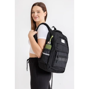 Çok Gözlü Siyah Sırt Çantası