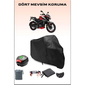 Bajaj Pulsar Ns 200 Abs Arka Çanta Uyumlu Siyah Motosiklet Branda Su Geçirmez Dayanıklı Kumaş