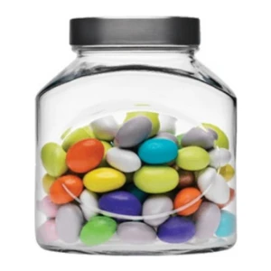 80393 Metal Kapaklı Elips Kavanoz 1000 Cc. - 4 Adet