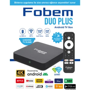 Duo Plus 4K Android Tv Box Medya Oynatıcı - Ses Komutlu Wi-Fi 2 GB Ram 16 GB Hafıza