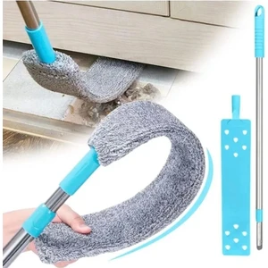 Ekonomik Mikrofiber Başlıklı Girintili Yüzey Temizleme Mopu ve Toz Alma Fırçası (1 Yedekli)