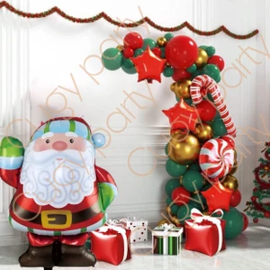 Yeni Yıl Yılbaşı Noel Baba Konseptli Özel Gün Parti Kutlama Balon Seti