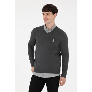 U.S. Polo Assn. Erkek Antrasit Melanj Basic Kazak 50288881-VR081