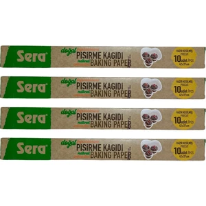 Doğal / Natura Yeni Beyazlatılmamış / Ağartılmamış Hazır Kesilmiş Pişirme Kağıdı x 4 Paket