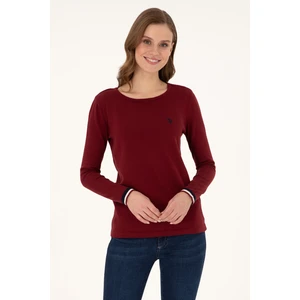 U.S. Polo Assn. Kadın Bordo Kazak /Triko 50297133-VR014