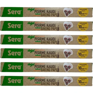 Doğal / Natura Yeni Beyazlatılmamış / Ağartılmamış Hazır Kesilmiş Pişirme Kağıdı x 6 Paket