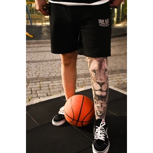 Giyilebilir Aslan Desenli Bacak Dövmesi 3D Baskılı Tattoo