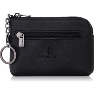 Milano Siyah Fermuarlı Mini Boy Kese Cüzdan Unisex Hakiki Deri Rfid Korumalı Erkek Kadın Anahtarlık Kartlık Bozuk Paralık Cüzdan Hediye