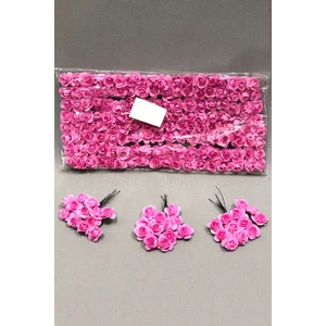 Hayalperest Boncuk Pembe Kağıt Gül Çiçek 1 paket 144 lü
