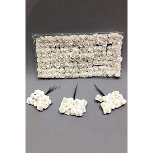 Hayalperest Boncuk Beyaz Kağıt Gül Çiçek 1 paket 144 lü
