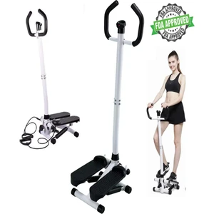 Pb-35 Dikey Model Stepper Egzersiz Aleti Bantlı Adım Bandı Step Hava Tırmanıcısı Direnç Bandı ve LCD Ekranlı Adım Spor Egzersiz Makinesi