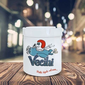 Vecihi Komik Karakter Baskılı Küllük Seramik Kül TABLASI-25407